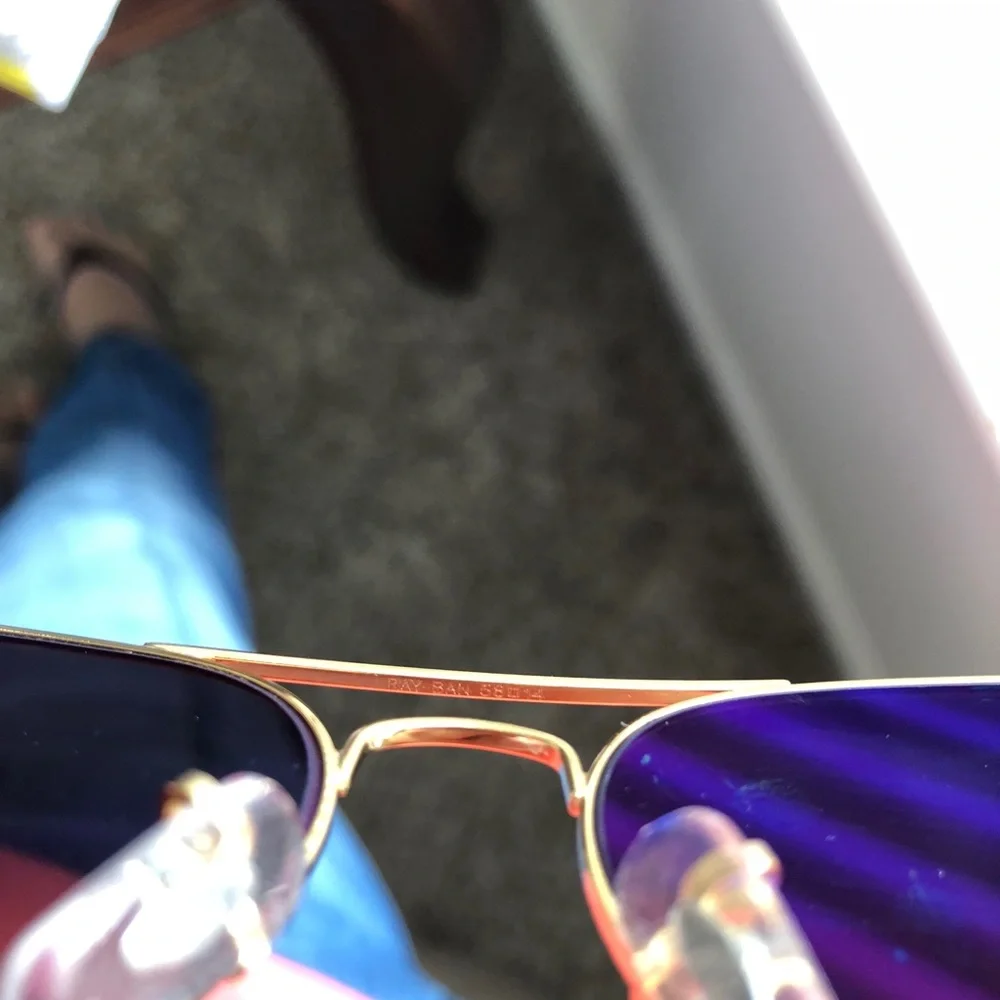 Rayban sunglasses 001/3e 58mm gold/pink mirror! - Picture 6 of 6